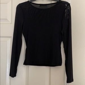 Long sleeve sheer top